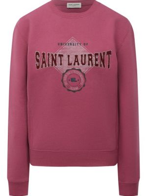 Хлопковый свитшот Saint Laurent розовый