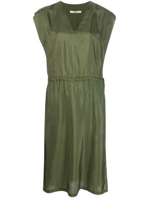 Копринена рокля Barena зелено