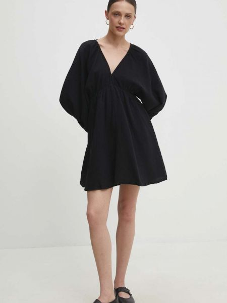 Sukienka mini bawełniana Answear Lab czarna
