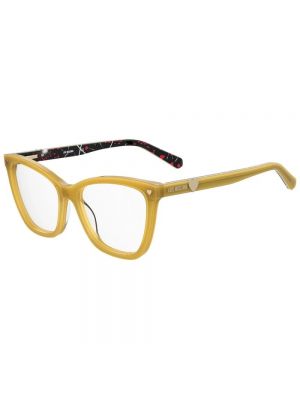 Żółte okulary przeciwsłoneczne Love Moschino