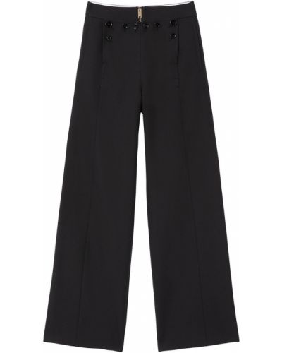 Pantalones de cintura alta Burberry negro
