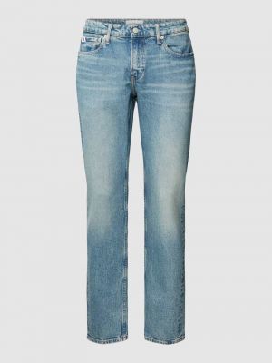 Jeansy skinny slim fit z kieszeniami Calvin Klein Jeans niebieskie