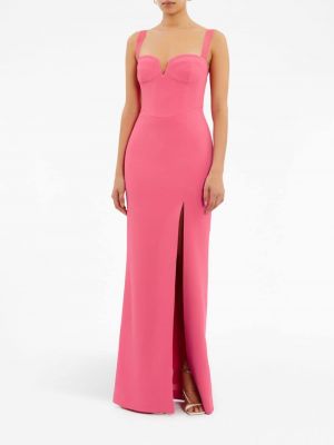 Koktejlové šaty s výstřihem do v Rebecca Vallance růžové