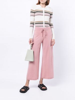 Kalhoty relaxed fit Madeleine Thompson růžové