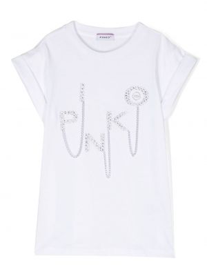 T-shirt för tjejer Pinko Kids vit