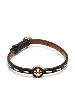 Lær armbånd Tory Burch svart