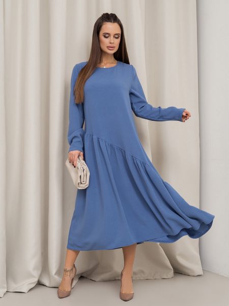 Голубое платье миди Issa Plus