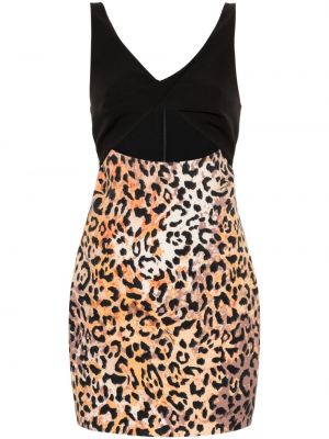Večerné šaty s potlačou s leopardím vzorom Just Cavalli