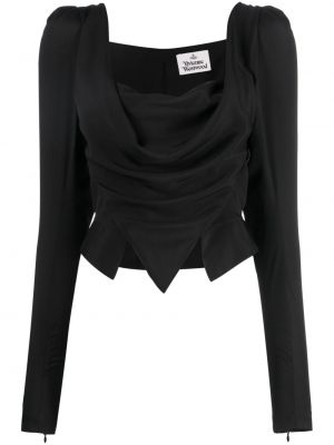 Bluzka asymetryczna drapowana Vivienne Westwood czarna