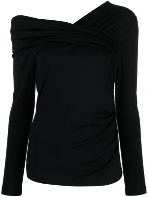 Bluză asimetrică Dvf Diane Von Furstenberg negru