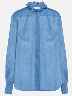 Bluză din bumbac Marant Etoile albastru