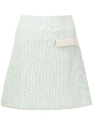 Pletené mini sukně Onefifteen zelené