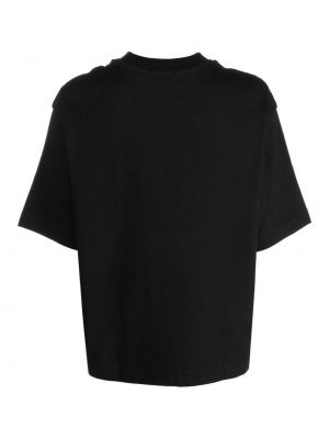 Medvilninis siuvinėtas marškinėliai Axel Arigato juoda