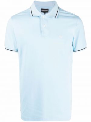 Stripet poloskjorte Emporio Armani blå