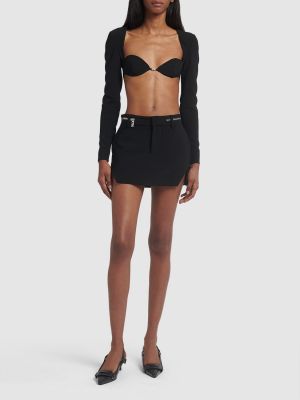 Krepové mini sukně Dsquared2 černé