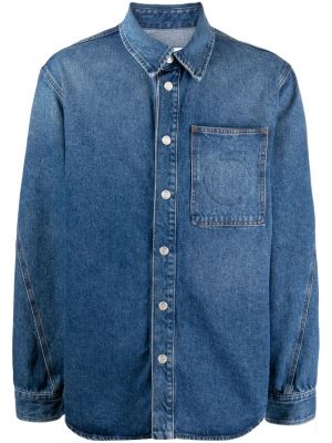 Koszula jeansowa Trussardi niebieska