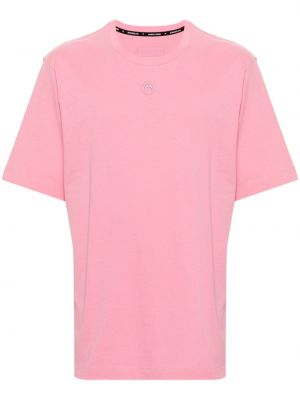 Kokvilnas t-krekls Marine Serre rozā