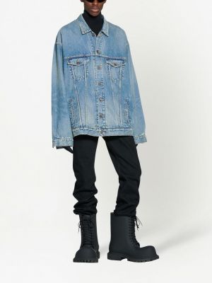 Kurtka jeansowa z nadrukiem oversize Balenciaga
