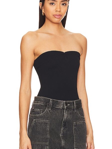 Top ajustado Free People negro