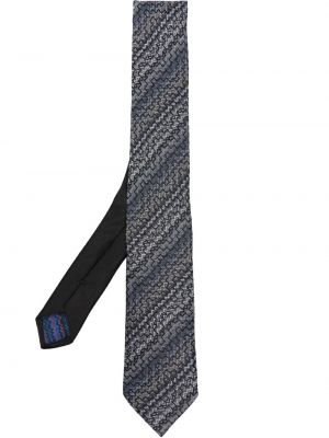 Hedvábná kravata Missoni šedá