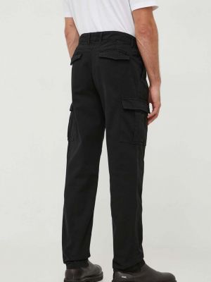 Bavlněné cargo kalhoty United Colors Of Benetton černé