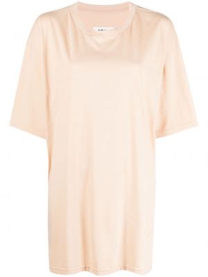 Bavlnené tričko s výšivkou Mm6 Maison Margiela oranžová