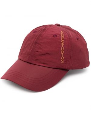 Trykt cap Acne Studios rød