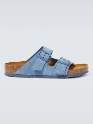 Sandale din piele de căprioară Birkenstock albastru