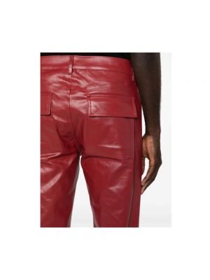 Pantalones slim fit Rick Owens rojo