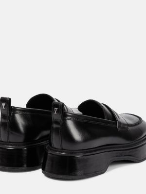 Pantofi loafer din piele din piele cu platformă Ami Paris negru
