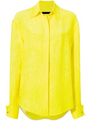 Żółta satynowa koszula Proenza Schouler