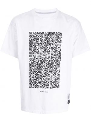 Pamut póló nyomtatás Fumito Ganryu fehér