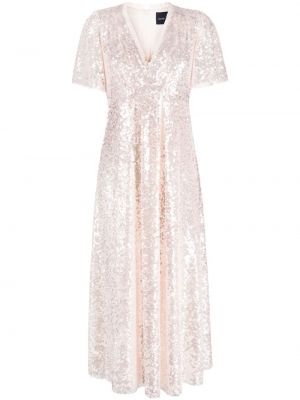 Μάξι φόρεμα με παγιέτες Needle & Thread ροζ