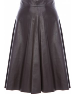 Кожаная юбка Simonetta Ravizza, коричневая