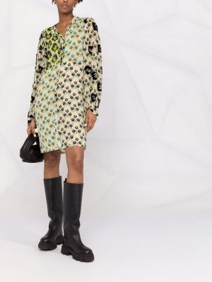 Mini vestido de flores con estampado Dorothee Schumacher verde