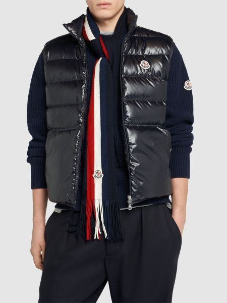 Yün şal Moncler mavi