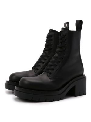 Кожаные ботинки Bottega Veneta черные