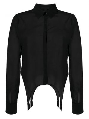 Βαμβακερό πουκάμισο Kiki De Montparnasse μαύρο