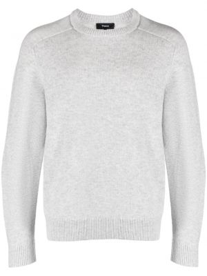 Вълнен пуловер Theory сиво