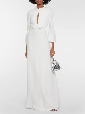 Dlouhé šaty s mašlí Giambattista Valli bílé