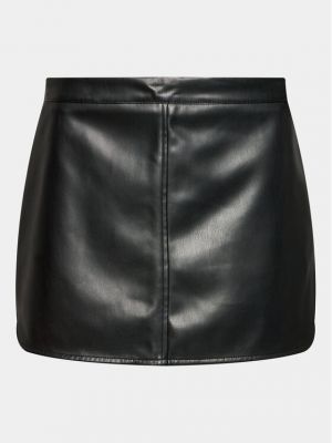 Kožená sukně z imitace kůže Edited černé