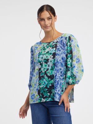 Bluză cu model floral Orsay albastru