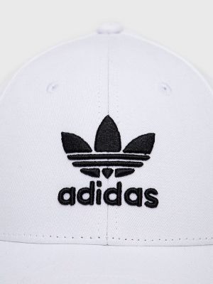 Βαμβακερό καπέλο Adidas Originals λευκό