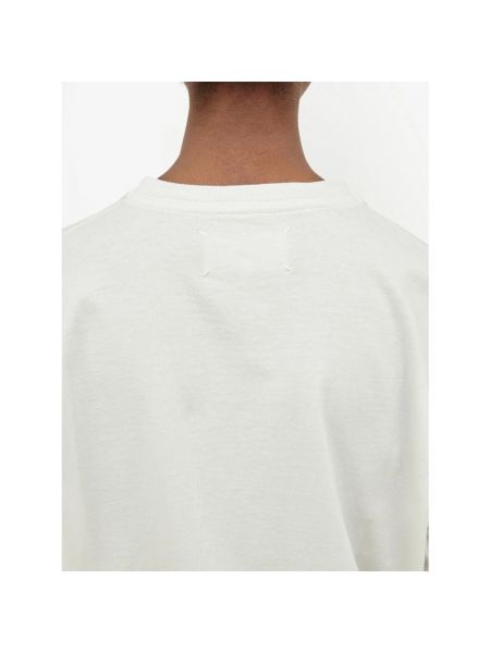 Camiseta de algodón con estampado Maison Margiela blanco