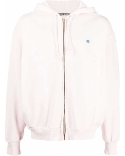 Overdimensjonert zip hettegenser Acne Studios rosa