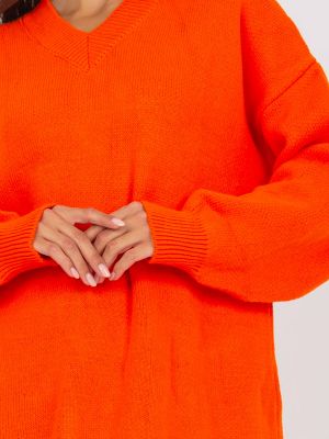 Rochie tricotate oversize Fashionhunters portocaliu