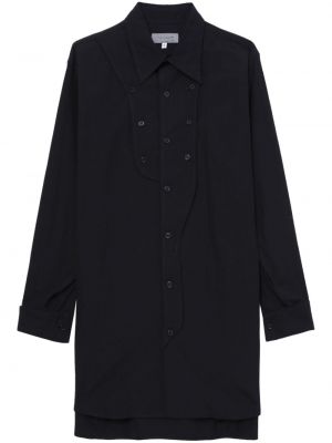 Pamučna dugačka košulja s gumbima Yohji Yamamoto crna