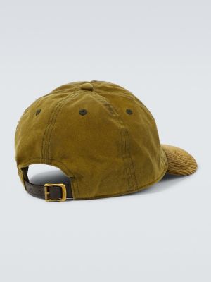 Bombažna kapa s šiltom iz rebrastega žameta Rrl rjava