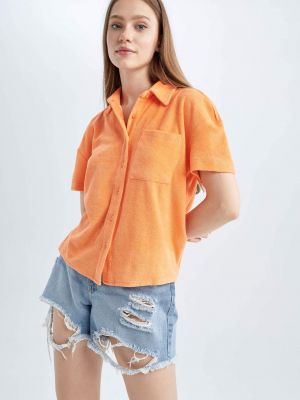 Košulja kratki rukavi Defacto narančasta