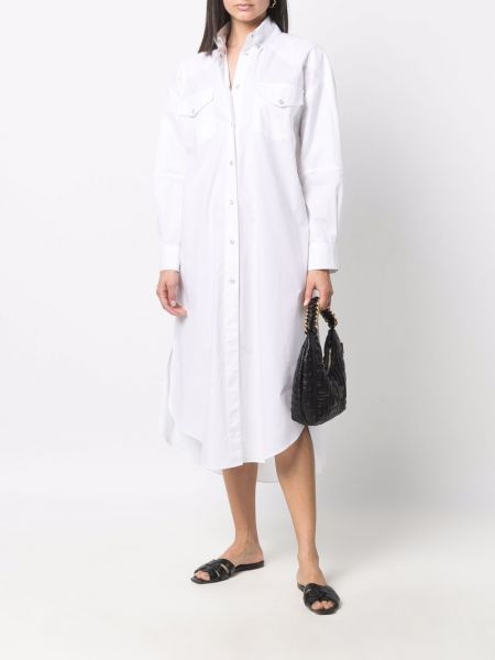 Midi šaty Alexandre Vauthier bílé